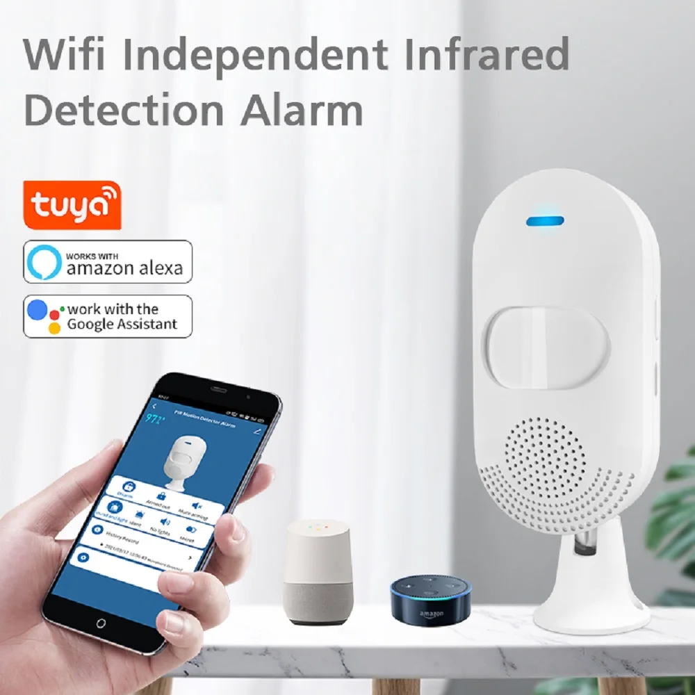 Tuya-Capteur de cambrioleur domestique WiFi, alarme infrarouge, détecteur de mouvement, capteur PIR, vie intelligente, protectio