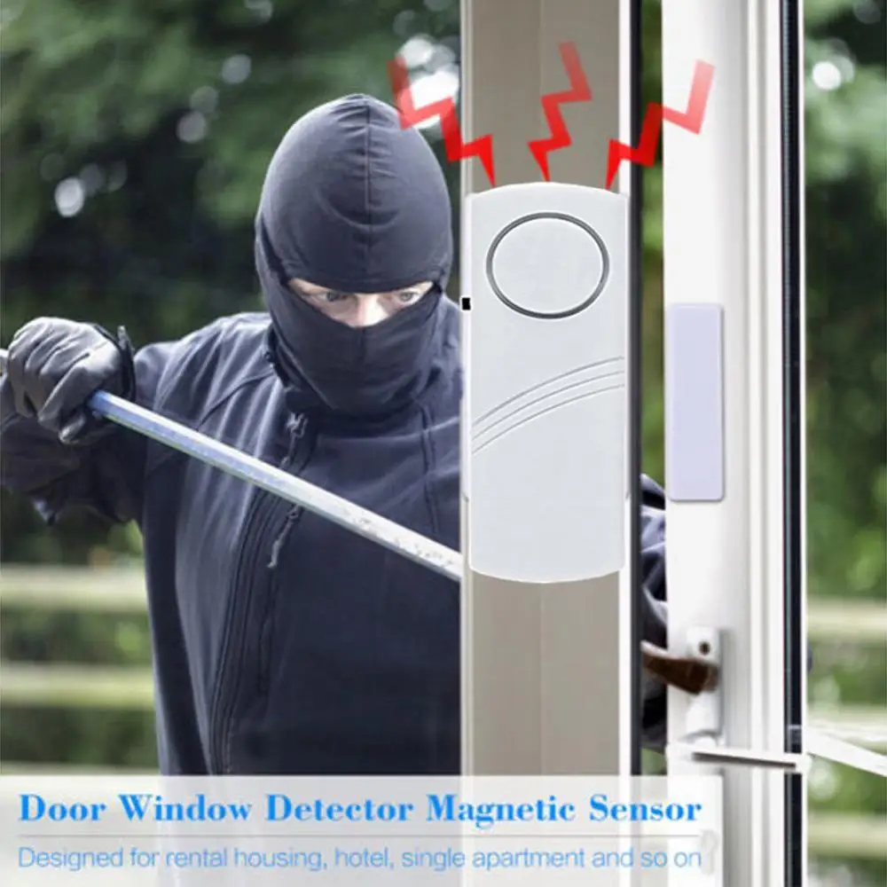 Беспроводная охранная сигнализация для дверей и окон С магнитным датчиком, Домашняя безопасность, Беспроводная удлиненная система, Устройство безопасности, Датчик Окна и двери