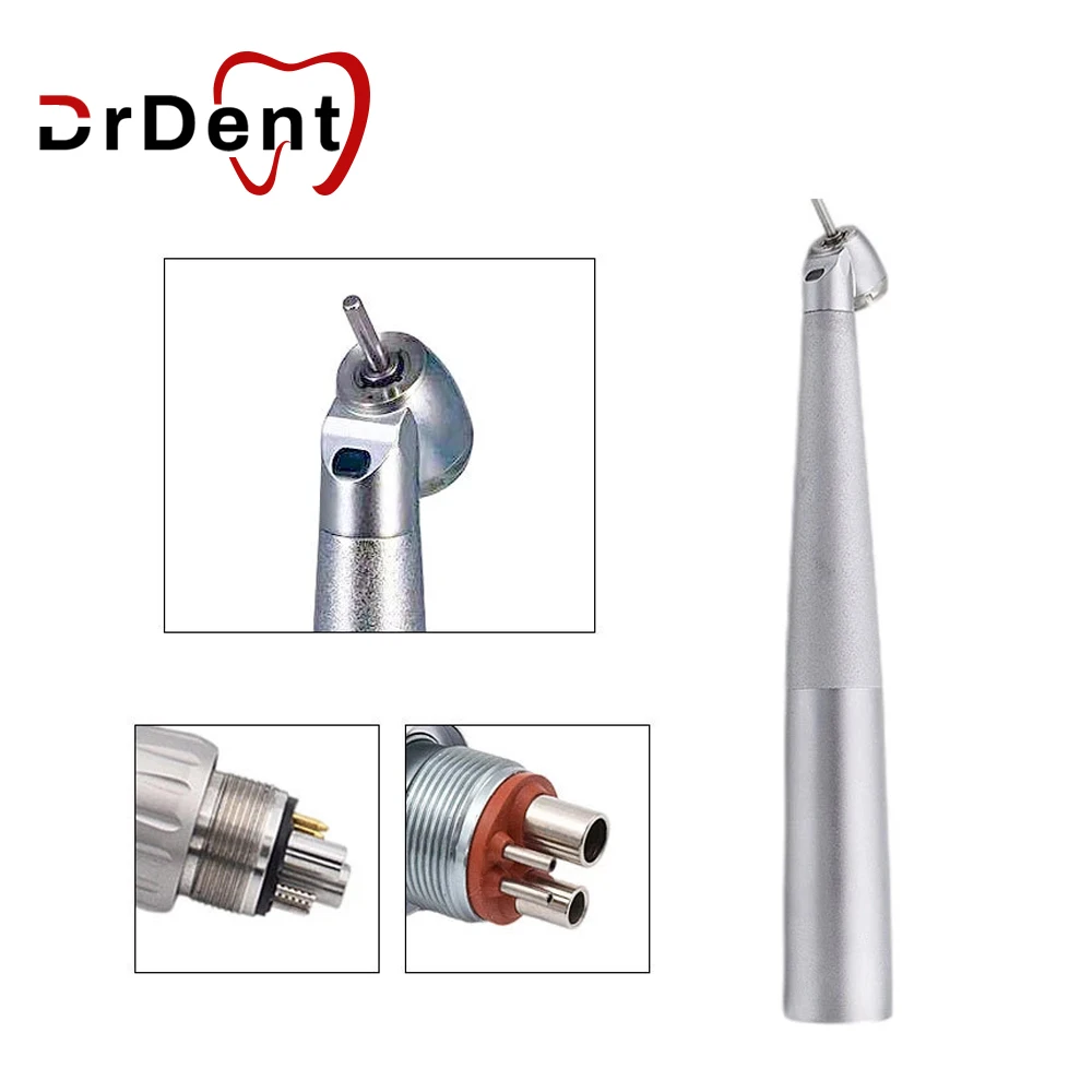 Стоматологический высокоскоростной наконечник Drdent с волоконно-оптическим светодиодом, керамический подшипник Крутящего момента 45 градусов, 4/6 отверстия